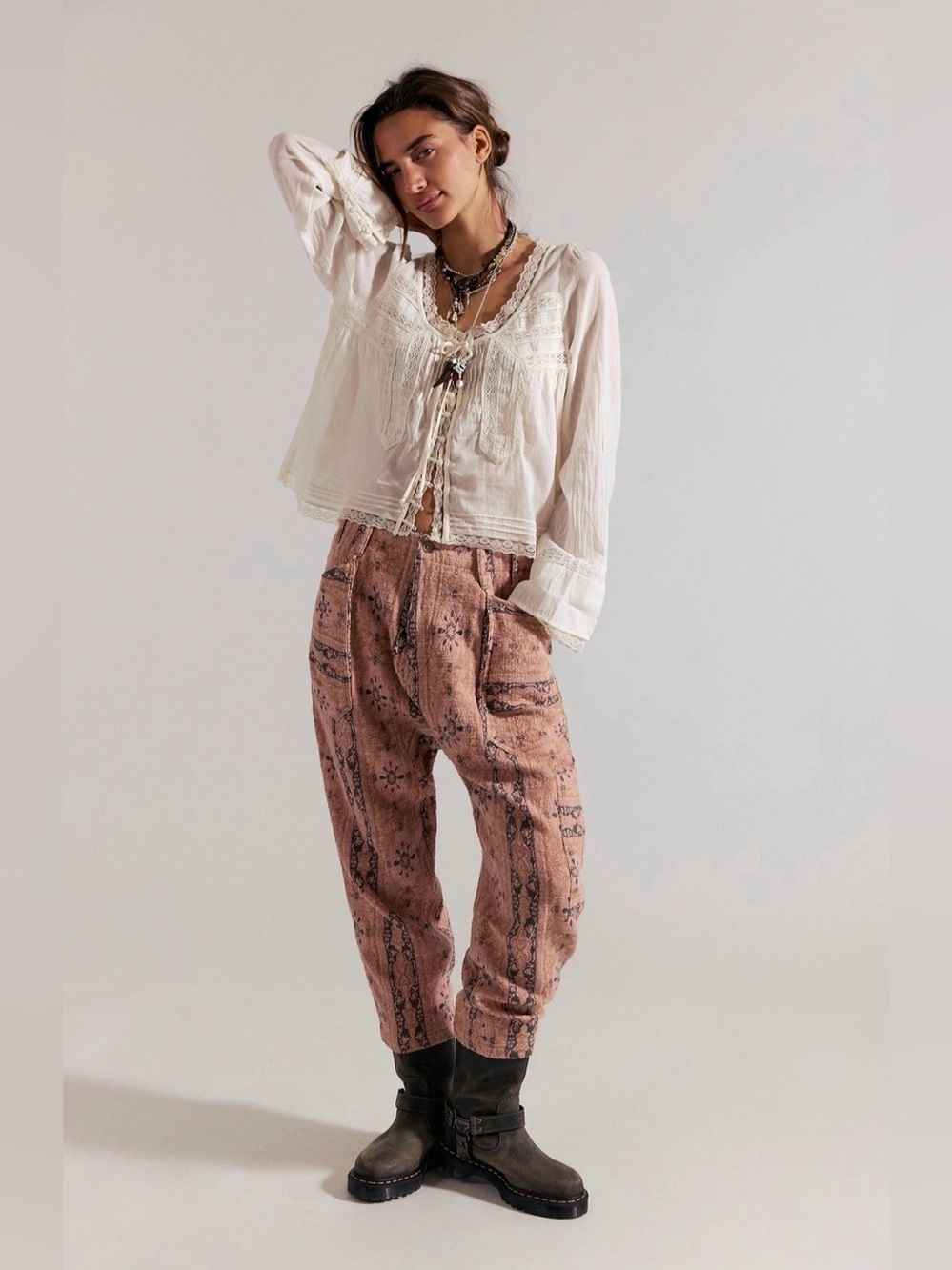 Free People Bay To Breakers Jacquard Pants